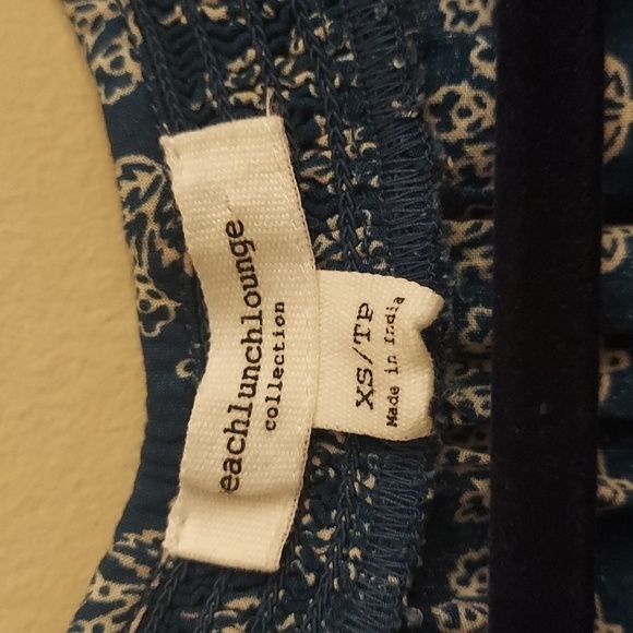 BEACHLUNCHLOUNGE Boho Printed Smocked Tassel Long Sleeve Tunic - Picture 3 of 11